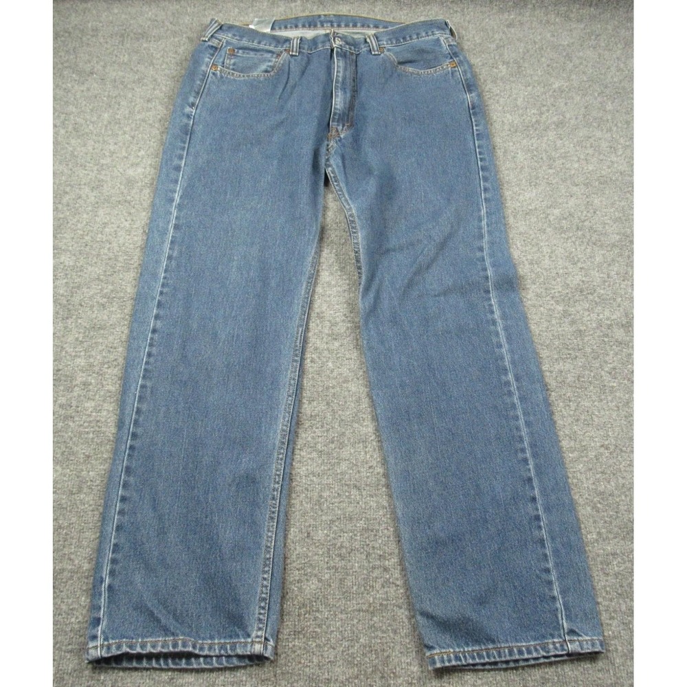 Levi Strauss 505 Jeans Mens 36x32 Regular Fit Straight Leg Medium Wash Denim